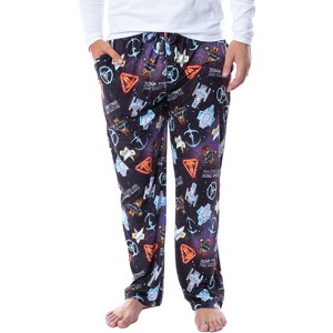 Star Trek Deep Space Nine DS9 Ships and Quarks Bar Mens' Pajama Pants Black - 1 of 4