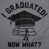 Mens Funny T Shirts I Graduated Now What Sarcastic Graduation Graphic Novelty Tee For Men - Crazy Dog Men's T Shirt Dark Grey S - 2 of 4
