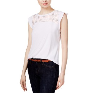 maison Jules Womens Flutter Sleeve Pullover Blouse - 1 of 1