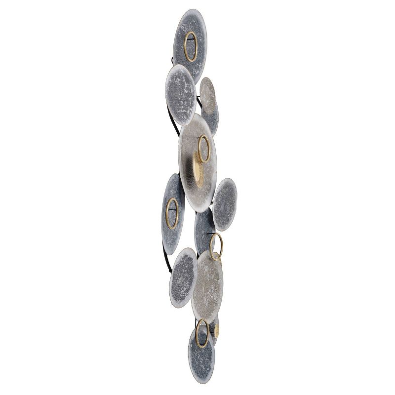 Metal Nobu Wall Hanging Layered Hammered Circles in Tones of Metallic Gold/Silver - StyleCraft, 3 of 8