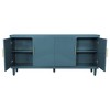 70.07" MDF and Solid Wood 4-Door Cabinet with Adjustable Shelves, Large Size and Ample Storage for Living Room - 4 of 4