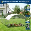 Heavy-duty walk-in chicken coop, large poultry cage with waterproof UV-resistant cover and round top design, suitable for backyard - 4 of 4