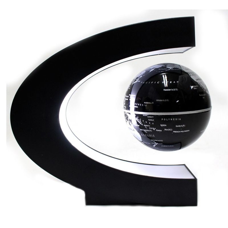Insten Gravity Challenger Magnetic Levitating Globe, Desk Gadget Toy, Black Silver, 3 of 4