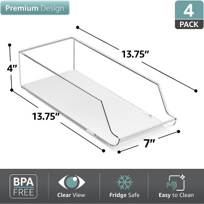 Sorbus 4 Pack Slim Can Organizer for Fridge, Pantry, Kitchen Organization and Storage — фото 3