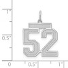 Black Bow Jewelry Sterling Silver, Jersey Collection, Medium Number 52 Pendant - 4 of 4