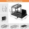 FURNIinspire Kitchen Racks 2 Tier Dish Drying Rack Kitchen Dish Rack with Drainboard Detachable Drainer Organizer, Black, 16.56"*14.57"*13.11" - 3 of 4
