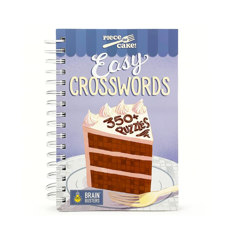 Piece of Cake Easy Crosswords - (Brain Busters) by  Emma Trithart (Spiral Bound), 1 of 2