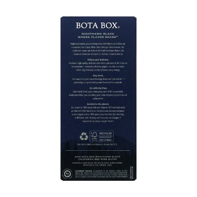 Bota Box Nighthawk Black Red Blend Wine - 3l Box : Target