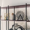Nordlys 6-Tier Modern Metal and Brown Wood Bookshelf Modern Design Style Living Room - 2 of 4