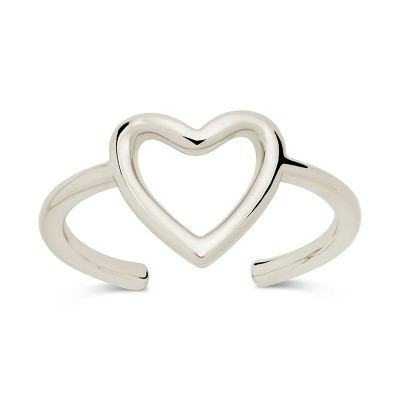 SHINE by Sterling Forever Sterling Silver Open Heart Ring - Silver