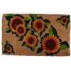 HomeRoots 18" X 30" Brown Orange and Yellow Coir Floral Outdoor Summer Door Mat - 4 of 4