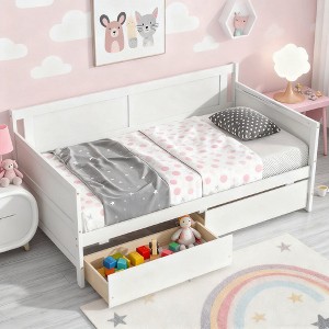 Luxystar Twin Size Wood Daybed with 2 Storage Drawers for Living Room and Guest Room - 1 of 4