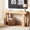 63''Long Console Table, Farmhouse Slim Entryway Sofa Table Behind The Couch for Living Room Hallway, Natural - 3 of 4
