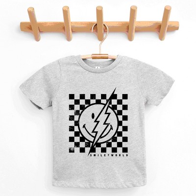 The Juniper Shop SmileyWorld Checkered Lightning Distressed Youth Short Sleeve Tee