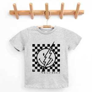 The Juniper Shop SmileyWorld Checkered Lightning Distressed Youth Short Sleeve Tee - 1 of 4