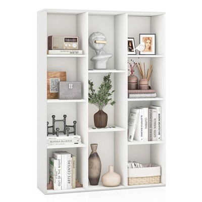 Tangkula 11-Cube Bookcase Modern Geometric Bookshelf Storage w/ Anti-tipping Kits