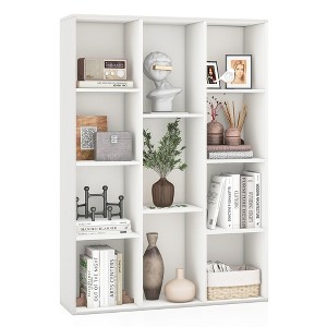 Tangkula 11-Cube Bookcase Modern Geometric Bookshelf Storage w/ Anti-tipping Kits - 1 of 4