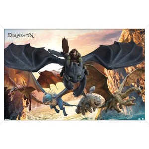 Trends International How To Train Your Dragon (2025) - Group Framed Wall Poster Prints - 1 of 4