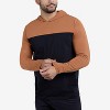X RAY Men's Long Sleeve Colorblock Hooded t shirts,new tshirt - 3 of 4