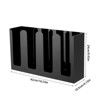 YIYIBYUS Cup Lid Organizer Acrylic Sauce Cup Dispenser 4 Compartments (Black) - 4 of 4