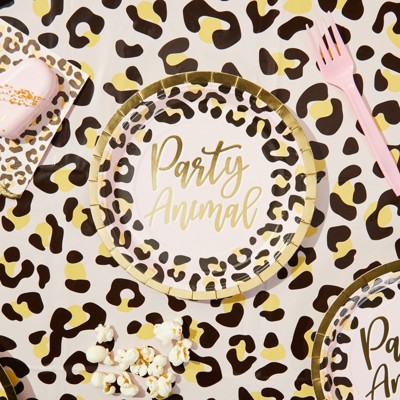 Safari Leopard Print Birthday Party Supplies Set for 24 Guests