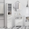 67.5" Modern Slim Bathroom Linen Tower Cabinet with P2 MDF, Acrylic Door, Drawer and Shelves for Bathroom or Living Room Storage - 2 of 4