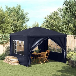 vidaXL Party Tent Blue Polyethylene roof and side panels - 1 of 4