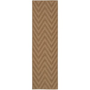 Oriental Weavers Karavia 1330X Tan/ Light Tan Indoor/Outdoor Area Rug - 2'3" x 7'6" - 1 of 4