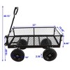 SEVOBAL Utility Storage Cart Garden Flower Cart With Green Canvas Bag For Easy Transportation Of Firewood, Green, 44.40"*20.40"*41.30" - 3 of 4