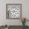 Wood Geometric Carved Wall Mirror White - Olivia & May: Vintage Square Decorative, No Assembly Required - 4 of 4