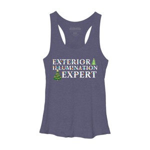 Women's Design By Humans Christmas Exterior Illumination Expert By shirtpublic Racerback Tank Top - 1 of 3