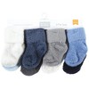 Hudson Baby Infant Boy Cozy Chenille Newborn and Terry Socks, Solid Blue Gray 8 Pack Chenille - image 2 of 4