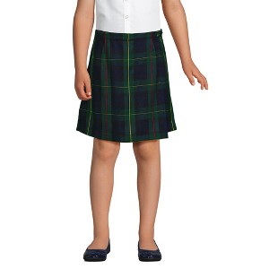 Lands' End School Uniform Kids Plaid A Line Tab Skort Top of Knee - 1 of 4
