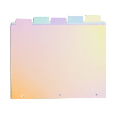 U Brands 5ct Index Dividers with Tabs Iridescent