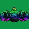 Men's Design By Humans Fluorescent Bomber Mask By Exosam T-Shirt - 2 of 4