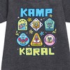 Girls' - SpongeBob SquarePants - Kamp Koral Kamp Koral Patches Graphic Short Sleeve Fleece Dress - 2 of 4
