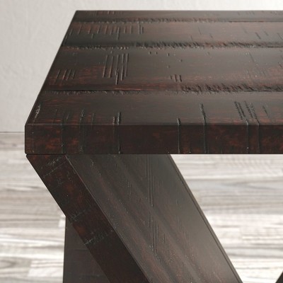 Jasper Espresso 16'' Square Solid Wood & Metal End Table