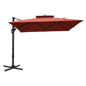 Captiva Designs 9 ft x 12 ft Premium Cantilever Patio Umbrella with 2-Tier Design - 1 of 4
