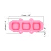 Unique Bargains Silicone Flexible Reusable 3-Cavity Ice Cube Trays 2 Pcs - 2 of 4