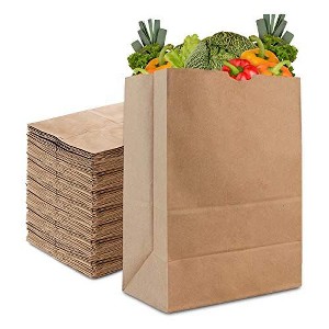Stock Your Home Kraft Brown Paper Grocery Bags (50 Count) - 1 of 4