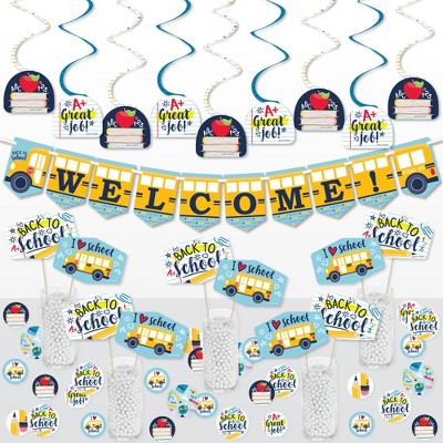 Big Dot of Happiness Back to School - First Day of School Classroom Decorations Supplies Decoration Kit - Decor Galore Party Pack - 51 Pieces