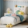 Twin/Twin XL/Full Bed Frames, Upholstered Platform Bed Frame with Bookcase Headboard, Velvet Platform Bed Mattress Foundation - 3 of 4