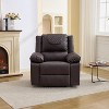 Oversized Massage Recliner Chair for Adults,PU Leather Recliner Chairs Single Sofa with Vibration Massage and Heating,Side Pocket for Living Room - 2 of 4