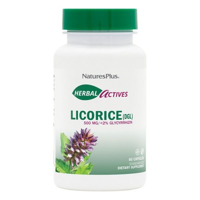 Licorice (DGL) Extract 500mg by Nature's Plus  -  60 Capsule
