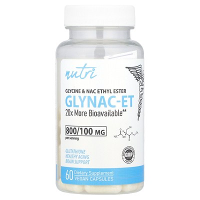 Nutri Glynac-ET, Glycine & NAC Ethyl Ester, 60 Vegan Capsules