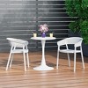 WestinTrends Playa Outdoor Modern Stackable Plastic Resin Patio Dining Armchair (Set of 2) - 2 of 4