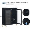 Shoe Cabinet, 5-Tier Shoe Storage Cabinet with Glass Doors, Shoes Organizer for Entryway, Hallway and Living Room - 3 of 4