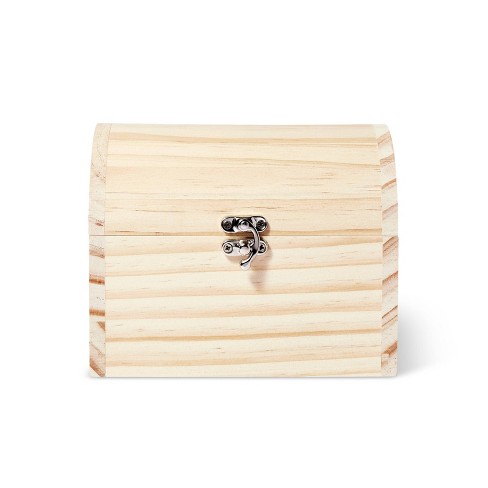 Wooden Box With Hinged Lid Wooden Rectangle Keepsake Box - Temu