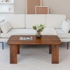 MH London Granite Rectangle Solid Wood Coffee Table For Living Room - 4 of 4