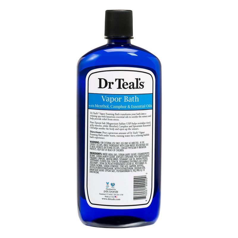 Dr Teal&#39;s Cool Vapor Mint &#38; Menthol Foaming Bubble Bath - 24 fl oz, 4 of 8
